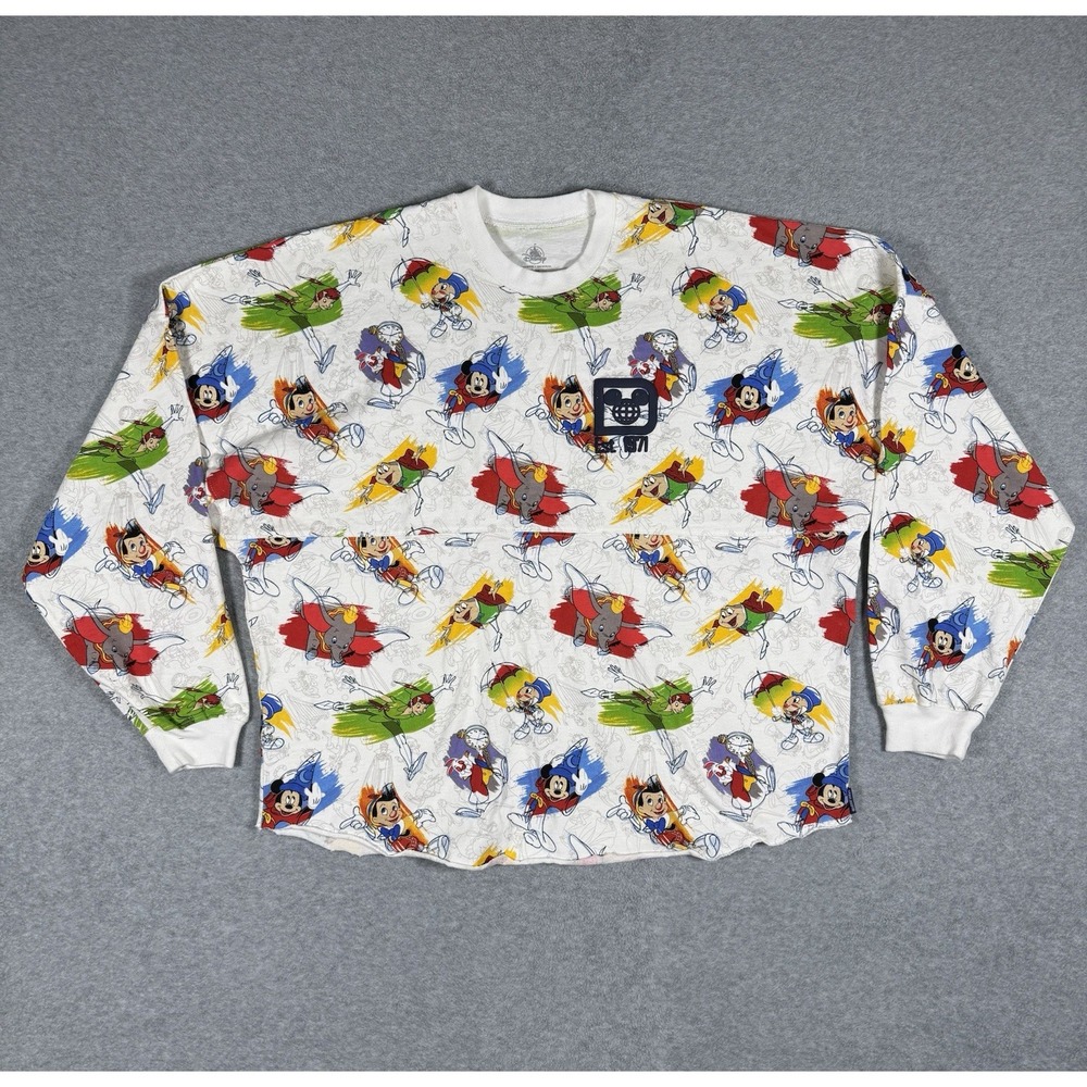 Disney Parks Spirit Jersey Walt Disney World Classic Characters L White All Over